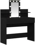 vidaXL Schminktisch Schwarz Eichen-Optik 100 x 40 x 130 cm 868852