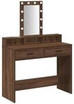 vidaXL Schminktisch mit Speicher Braun 100 x 41 x 140 cm Holzwerkstoff 865178