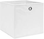 vidaXL Aufbewahrungsboxen 10 Stk Vliesstoff 28x28x28 cm Wei&szlig; 325209