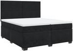 vidaXL Boxspringbett mit Matratze Schwarz 200x200 cm Samt 3290998
