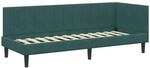 vidaXL Eckbettgestell mit Kopfteil Dunkelgr&uuml;n 80 x 200 cm Stoff 42016330