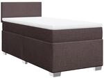 vidaXL Boxspringbett mit Matratze Dunkelbraun 90x190 cm Stoff 3285739
