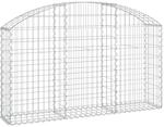 vidaXL Gabione mit Hochbogen 150x30x80/100 cm Eisen 1554790