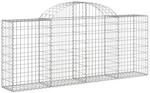 vidaXL Gabionen mit Hochbogen 11 Stk 200x30x80/100cm Eisen 1668672