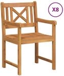 vidaXL Gartenst&uuml;hle 8 St&uuml;ck 56x55,5x90 cm Massivholz Akazie 3324848