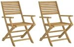 vidaXL Gartenst&uuml;hle 2 Stk Klappbar 54,5x61,5x86,5cm Massivholz Akazie 365737