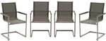 Garden Pleasure Freischwinger Sienna 4er-Set Grau