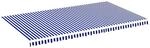 vidaXL Markisenbespannung Blau und Wei&szlig; 6x3,5 m 311924