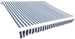 vidaXL Markisenbespannung Canvas Blau & Wei&szlig; 450x300 cm 143700