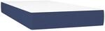 vidaXL Taschenfederkernmatratze Blau 100x200x20 cm Stoff 347740