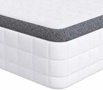 vidaXL Matratze 2 Stk Wei&szlig; und Grau 60 x 200 cm Bonell Feder 4106441
