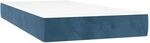 vidaXL Taschenfederkernmatratze Dunkelblau 100x200x20 cm Samt 347752