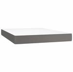 vidaXL Taschenfederkernmatratze Grau 140x200x20 cm Kunstleder 347806