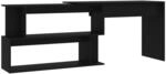 vidaXL Eckschreibtisch Schwarz 200x50x76 cm Holzwerkstoff 801099