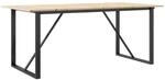 vidaXL Esstisch O-Gestell 180x90x75 cm Massivholz Kiefer und Gusseisen