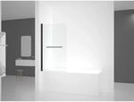 Aurlane Badewannenfaltwand Black Spirit 1 Schwarz 75 cm x 140 cm 1-fl&uuml;gelig
