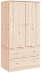 vidaXL Kleiderschrank ALTA 90x55x170 cm Massivholz Kiefer 353929