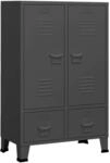 vidaXL Kleiderschrank Industrie-Stil Anthrazit 67x35x107 cm Stahl