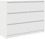 vidaXL Sideboard Wei&szlig; 100x35x76 cm Holzwerkstoff 3328498