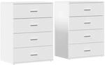 vidaXL Sideboards 2 Stk Wei&szlig; 60x39x80 cm Holzwerkstoff 3276623