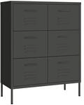 vidaXL Schubladenschrank Anthrazit 80x35x101,5 cm Stahl