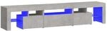 vidaXL TV-Schrank mit LED-Leuchten Betongrau 200x36,5x40 cm