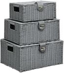 HOMCOM Aufbewahrungskorb 3er-Set 18L 12L 7L