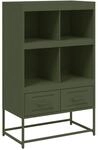 vidaXL Highboard Olivgr&uuml;n 68,5x39x111,5 cm Kaltgewalzter Stahl 846606