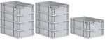 PROREGAL Spar Set 10x Eurobox Nextgen Economy Griffe Geschlossen HxBxT 17 x 40 x 60