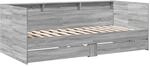 vidaXL Tagesbett mit Schubladen ohne Matratze Grau Sonoma 90x200 cm 3280851