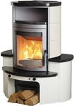 Hark Avenso GT ECOplus Kaminofen Ofenkacheln Cremewei&szlig;-Meteorschwarz 8 kW