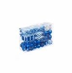 Relaxdays Weihnachtskugeln 72er Set Polystyrol Blau mit B&auml;ndchen 24 x 38 x 12 cm 780