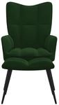 vidaXL Relaxsessel mit Hocker Dunkelgr&uuml;n Samt Modell 5