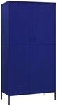 vidaXL Kleiderschrank Marineblau 90x50x180 cm Stahl