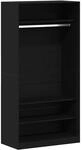 vidaXL Kleiderschrank mit Regal Schwarz Eichen-Optik 100 x 50 x 200 cm 3329297