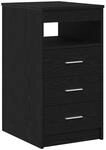vidaXL Schubladenschrank Schwarz Eichen-Optik 40x50x76cm Holzwerkstoff 862009