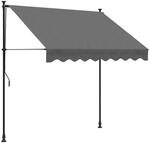 vidaXL Markise Einziehbar Anthrazit 200x150 cm Stoff und Stahl 368738