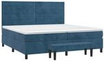 vidaXL Boxspringbett mit Matratze Dunkelblau 200x200 cm Samt 3137927
