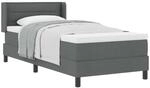 vidaXL Boxspringbett mit Matratze Dunkelgrau 200 x 80 cm Polyester 3341007