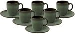 like. by Villeroy & Boch Lave Kaffeetassen mit Untertassen 190 ml 6er Set Vert