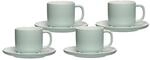 Ritzenhoff & Breker Jasper Kaffeetasse mit Untertasse 240 ml 4er Set Mint