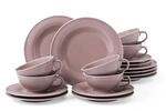 Seltmann Weiden Beat Color Glaze Teeservice 18-teilig Altrosa