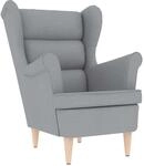 vidaXL Sessel Hellgrau 74x84x100 cm Stoff 4016895