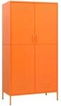 vidaXL Kleiderschrank Orange 90x50x180 cm Stahl