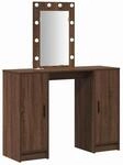 vidaXL Schminktisch mit Speicher Braun 102 x 33 x 135 cm Holzwerkstoff 865187