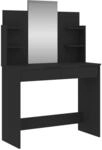 vidaXL Schminktisch mit Spiegel Schwarz 96x39x142 cm