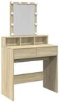 vidaXL Schminktisch mit LED-Beleuchtung Sonoma-Eiche 80x41x144,5 cm