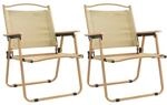 vidaXL Campingst&uuml;hle 2 Stk Beige 54x55x78 cm Oxford-Gewebe 319484