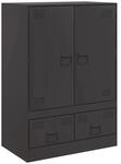 vidaXL Highboard Schwarz 67x39x95 cm Stahl 841805