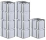PROREGAL Spar Set 10x Eurobox Nextgen Economy Griffe Geschlossen HxBxT 32 x 30 x 40